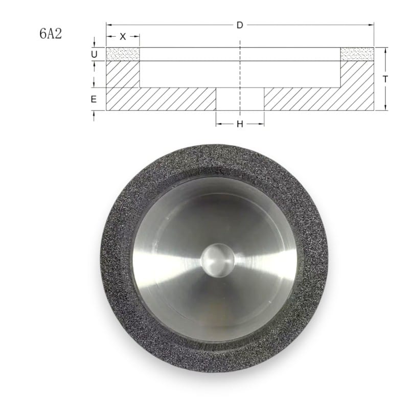 Resin / Vitrified Bond CBN Grinding Wheel (6A2) | HSS & Tool Steel Grinding