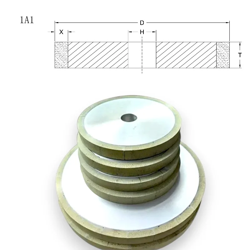 Vitrified Bond Diamond Grinding Wheel (1A1) — Straight Profile | Carbide & Hard Alloy Precision Grinding - Image 2