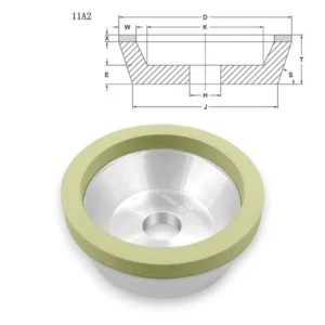 Vitrified Bond Diamond Grinding Wheel (11A2)— Bowl Profile | PCD, PCBN & Carbide Tool Grinding